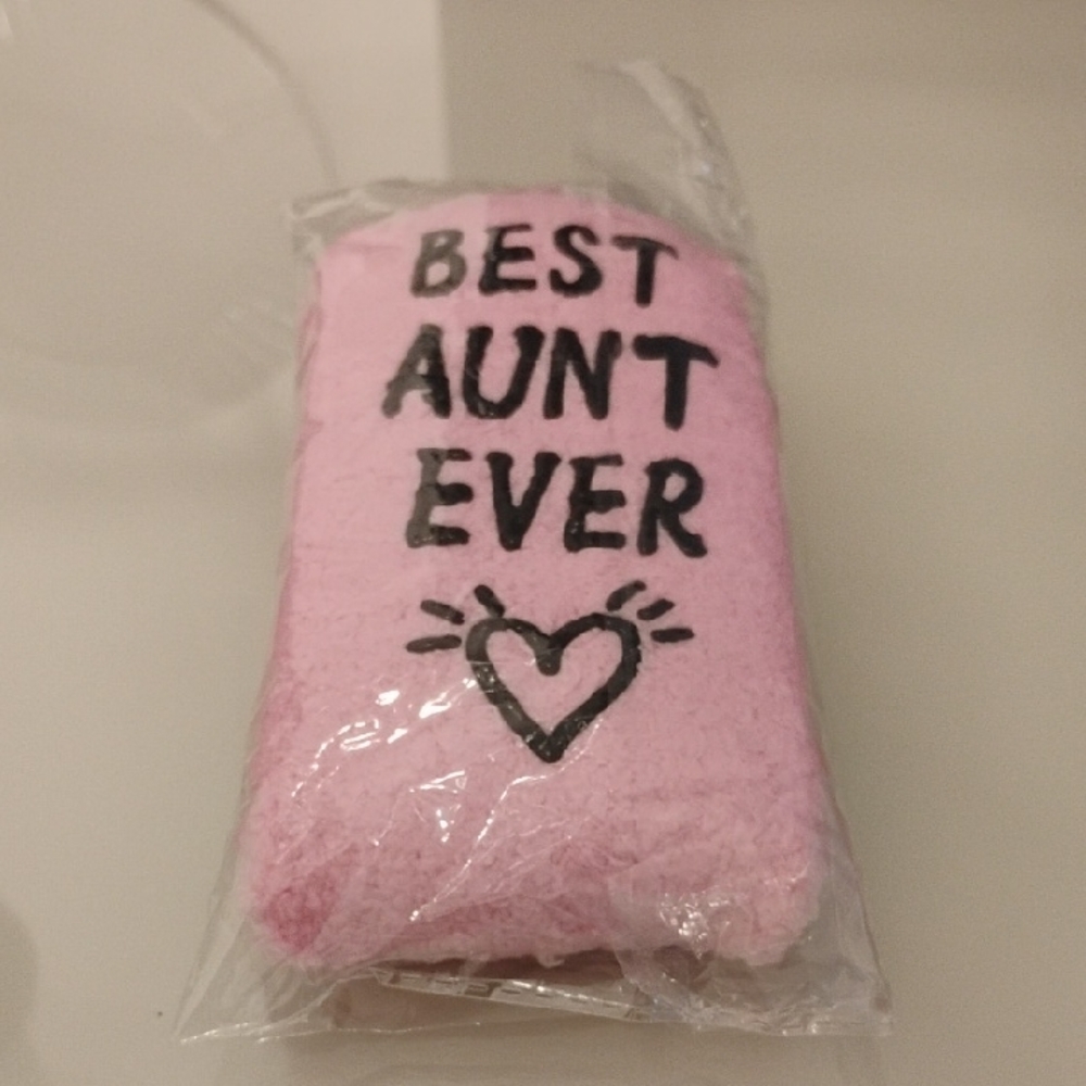 Pink 'Best Aunt Ever' Socks-NWT